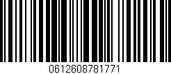 Código de barras (EAN, GTIN, SKU, ISBN): '0612608781771'