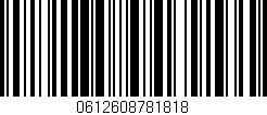 Código de barras (EAN, GTIN, SKU, ISBN): '0612608781818'
