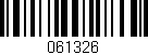 Código de barras (EAN, GTIN, SKU, ISBN): '061326'