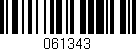Código de barras (EAN, GTIN, SKU, ISBN): '061343'