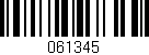 Código de barras (EAN, GTIN, SKU, ISBN): '061345'