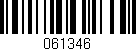 Código de barras (EAN, GTIN, SKU, ISBN): '061346'