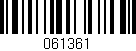 Código de barras (EAN, GTIN, SKU, ISBN): '061361'