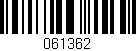 Código de barras (EAN, GTIN, SKU, ISBN): '061362'