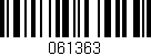 Código de barras (EAN, GTIN, SKU, ISBN): '061363'