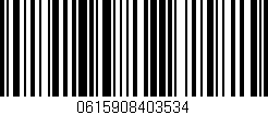 Código de barras (EAN, GTIN, SKU, ISBN): '0615908403534'
