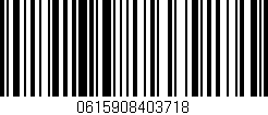 Código de barras (EAN, GTIN, SKU, ISBN): '0615908403718'