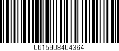 Código de barras (EAN, GTIN, SKU, ISBN): '0615908404364'