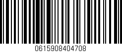 Código de barras (EAN, GTIN, SKU, ISBN): '0615908404708'