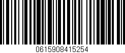Código de barras (EAN, GTIN, SKU, ISBN): '0615908415254'