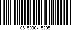 Código de barras (EAN, GTIN, SKU, ISBN): '0615908415285'