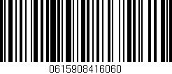 Código de barras (EAN, GTIN, SKU, ISBN): '0615908416060'