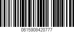 Código de barras (EAN, GTIN, SKU, ISBN): '0615908420777'
