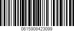 Código de barras (EAN, GTIN, SKU, ISBN): '0615908423099'