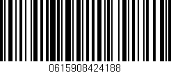 Código de barras (EAN, GTIN, SKU, ISBN): '0615908424188'