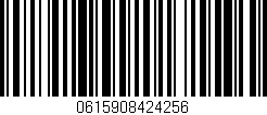 Código de barras (EAN, GTIN, SKU, ISBN): '0615908424256'