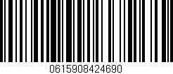 Código de barras (EAN, GTIN, SKU, ISBN): '0615908424690'