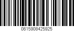 Código de barras (EAN, GTIN, SKU, ISBN): '0615908425925'