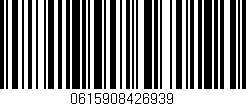 Código de barras (EAN, GTIN, SKU, ISBN): '0615908426939'