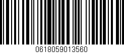 Código de barras (EAN, GTIN, SKU, ISBN): '0618059013560'