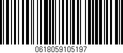 Código de barras (EAN, GTIN, SKU, ISBN): '0618059105197'