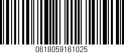Código de barras (EAN, GTIN, SKU, ISBN): '0618059161025'