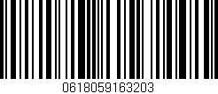 Código de barras (EAN, GTIN, SKU, ISBN): '0618059163203'