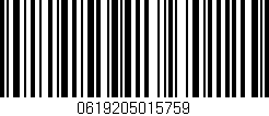 Código de barras (EAN, GTIN, SKU, ISBN): '0619205015759'