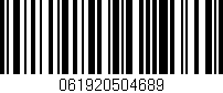Código de barras (EAN, GTIN, SKU, ISBN): '061920504689'