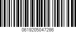 Código de barras (EAN, GTIN, SKU, ISBN): '0619205047286'