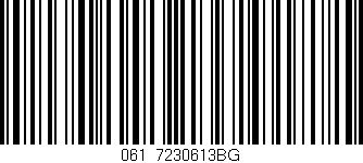 Código de barras (EAN, GTIN, SKU, ISBN): '061/7230613BG'