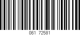 Código de barras (EAN, GTIN, SKU, ISBN): '061/72581'