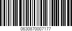 Código de barras (EAN, GTIN, SKU, ISBN): '0630870007177'