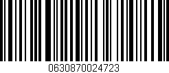 Código de barras (EAN, GTIN, SKU, ISBN): '0630870024723'