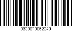 Código de barras (EAN, GTIN, SKU, ISBN): '0630870062343'