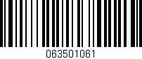 Código de barras (EAN, GTIN, SKU, ISBN): '063501061'