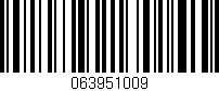Código de barras (EAN, GTIN, SKU, ISBN): '063951009'