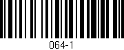 Código de barras (EAN, GTIN, SKU, ISBN): '064-1'