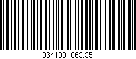 Código de barras (EAN, GTIN, SKU, ISBN): '0641031063.35'