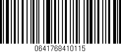 Código de barras (EAN, GTIN, SKU, ISBN): '0641768410115'