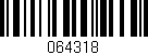 Código de barras (EAN, GTIN, SKU, ISBN): '064318'