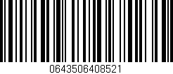 Código de barras (EAN, GTIN, SKU, ISBN): '0643506408521'