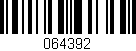 Código de barras (EAN, GTIN, SKU, ISBN): '064392'