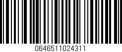 Código de barras (EAN, GTIN, SKU, ISBN): '0646511024311'