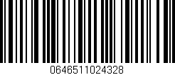 Código de barras (EAN, GTIN, SKU, ISBN): '0646511024328'