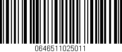 Código de barras (EAN, GTIN, SKU, ISBN): '0646511025011'