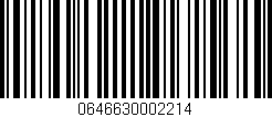 Código de barras (EAN, GTIN, SKU, ISBN): '0646630002214'