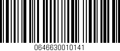 Código de barras (EAN, GTIN, SKU, ISBN): '0646630010141'