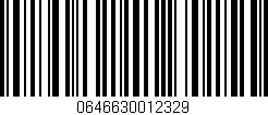Código de barras (EAN, GTIN, SKU, ISBN): '0646630012329'