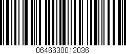 Código de barras (EAN, GTIN, SKU, ISBN): '0646630013036'